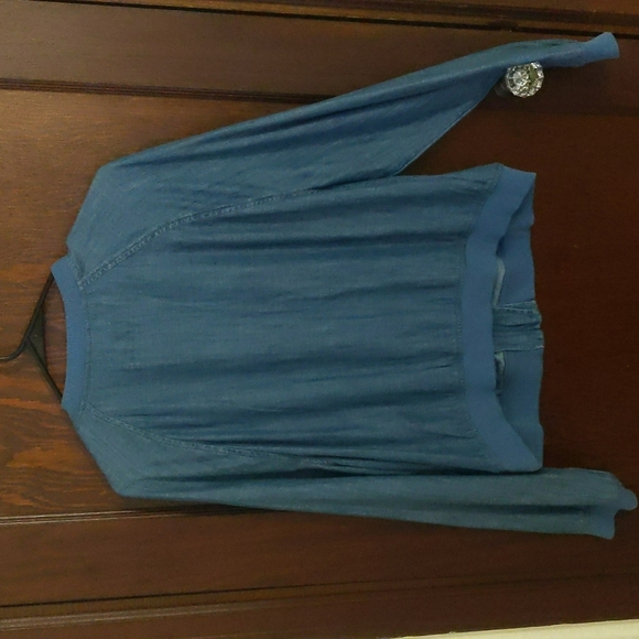 American Eagle Outfitters Light Blue Soft Denim Zip Jacket Size XL - Picture 6 of 9